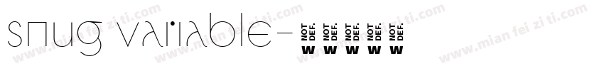 snug variable字体转换